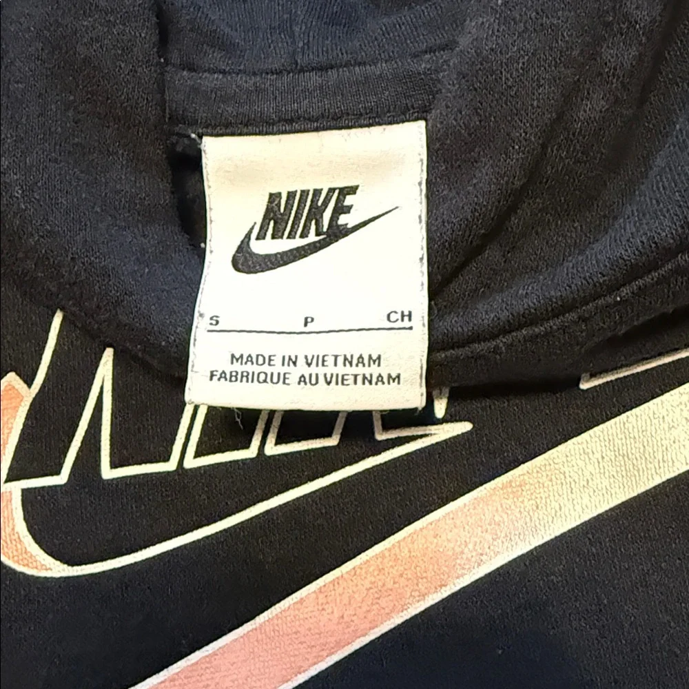 Nike Women’s size S Black Hoodie with White Swoosh